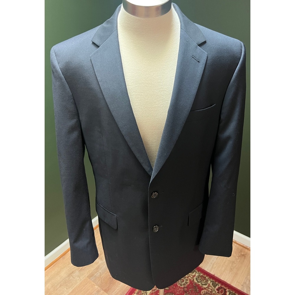 Jos A Bank 100% Wool‎ Signature Collection Blazer Navy Blue 41 Long